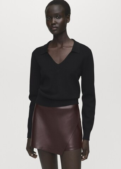 Юбка-брюки из искусственной кожи