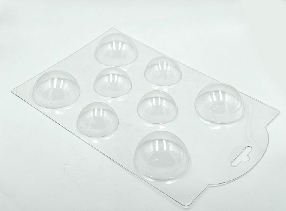 Пластиковая форма для шоколада "Полусферы d 55мм; d 45мм"