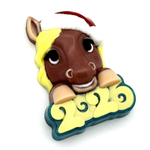 Форма для шоколада ЛОШАДЬ В НОВОГОДНЕЙ ШАПКЕ, пластик