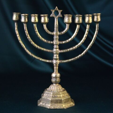 Винтаж: Винтажный бронзовый подсвечник «Менора»