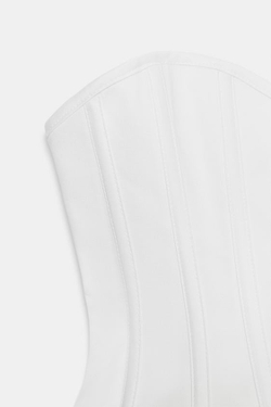ZARA ТОП В БЕЛЬЕВОМ СТИЛЕ, БЕЛЫЙ