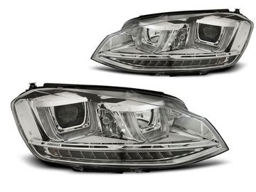 Передние фары U-Type для Volkswagen Golf VII (12-...) Chrome