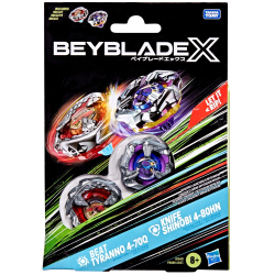 Hasbro Beyblade X - Бит Тиранно 4-70Q и Нож Шиноби 4-80HN 2-PAK пополнение G1542
