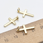 Подвеска Крест, цвет позолота, размер 19*11 мм, цена за 1 шт