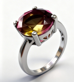 Ювелирное кольцо из серебра 925 пробы,вставка султанит