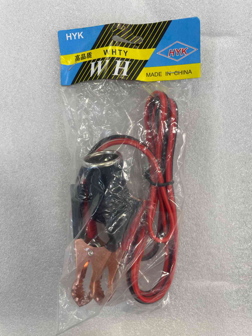 Удлинитель (135 см) прикуривателя HYK с большими крокодилами (1 шт.)