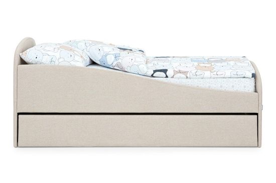 Кровать мягкая  LETMO с ящиком 1600*700 (рогожка)