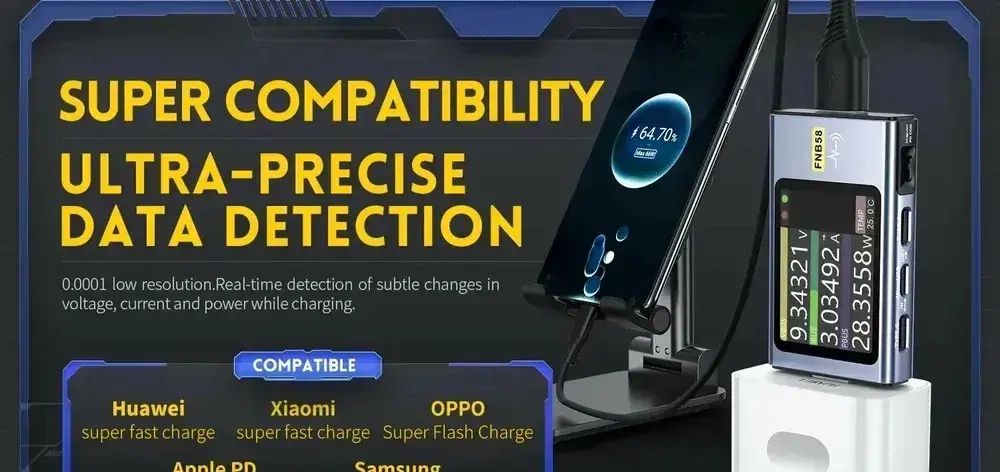 Тестер USB Fnirsi FNB58 Bluetooth