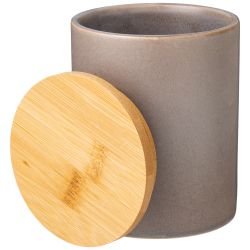 БАНКА ДЛЯ СЫПУЧИХ ПРОДУКТОВ 570 МЛ КОЛЛЕКЦИЯ "GLAZE COLLECTION" ЦВЕТ:СЕРЫЙ МЕЛАНЖ