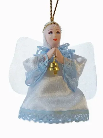 Кукла-подвеска "Летящий ангелочек с трубой"