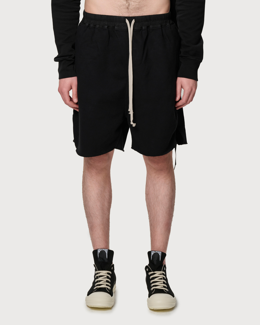 RICK OWENS DRKSHDW ШОРТЫ ЧЕРНЫЕ С МОЛНИЯМИ HOLLYWOOD