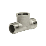 Тройник лат. 1/2" нар./вн./нар. Никель