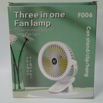 Вентилятор аккумулят. + светильник NGY F006 на прищепке