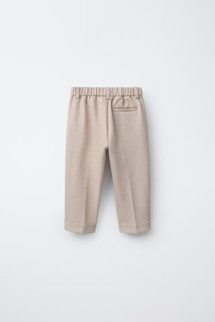 ZARA КОСТЮМНЫЕ БРЮКИ COMFORT, СВЕТЛО-БЕЖЕВЫЙ