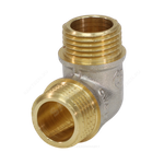 Угольник латунь никель Ду 15 (1/2") НР/НР 9003 ГОСТ 32585-2013 Aquasfera 9003-01