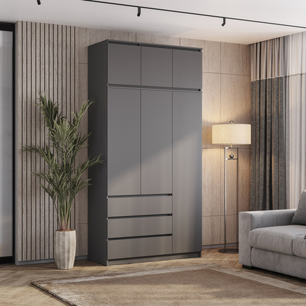 Шкаф 3-х ств. Симпл ШК-08 с антресолью