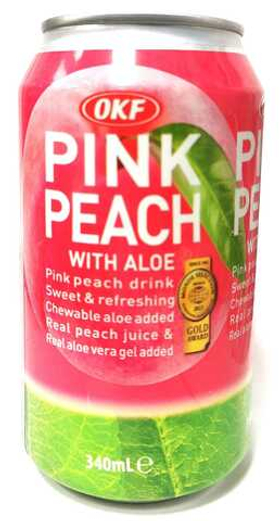 Напиток OKF, Корея, 340 мл персик+алоэ