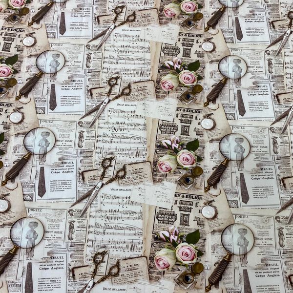 МОДА ВИНТАЖ - РОЗЫ , отрез 90 см, Handmade Fabrics 100% хлопок 3