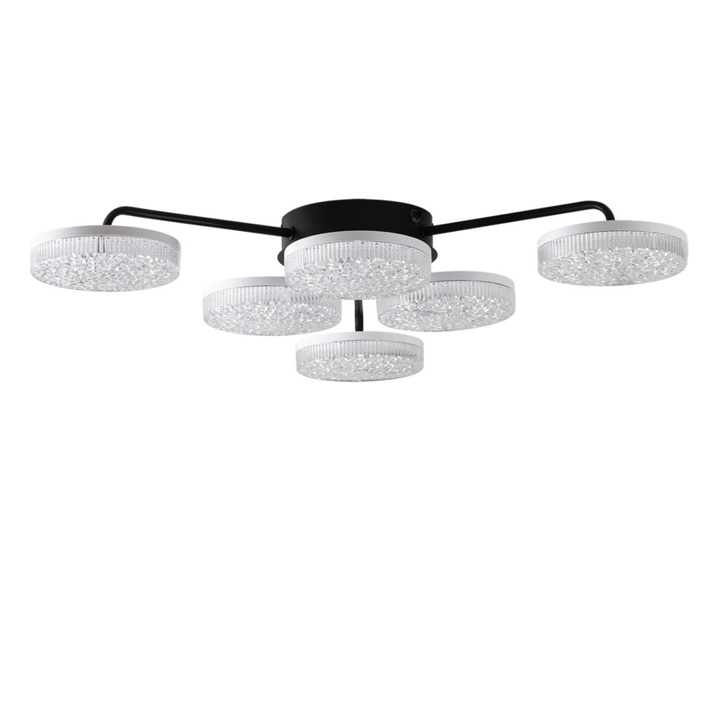 8236/6CL LEDIO LN25 000 черный, металл/акрил Люстра потолочная с ПДУ LED 85W 3000-6000К 220V DIDANA