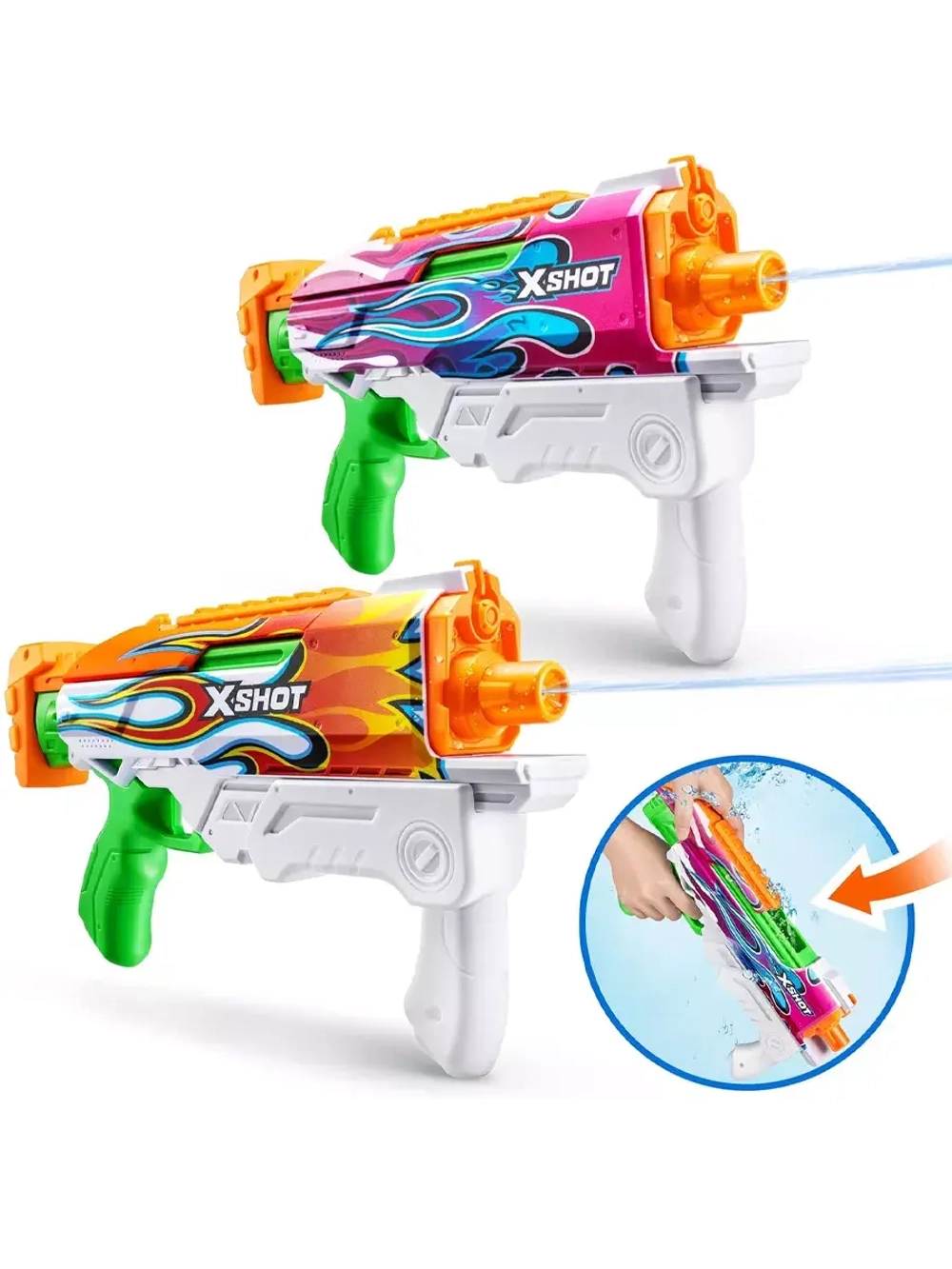 Водный бластер водяной пистолет Зуру X-Shot Fast-Fill Skins