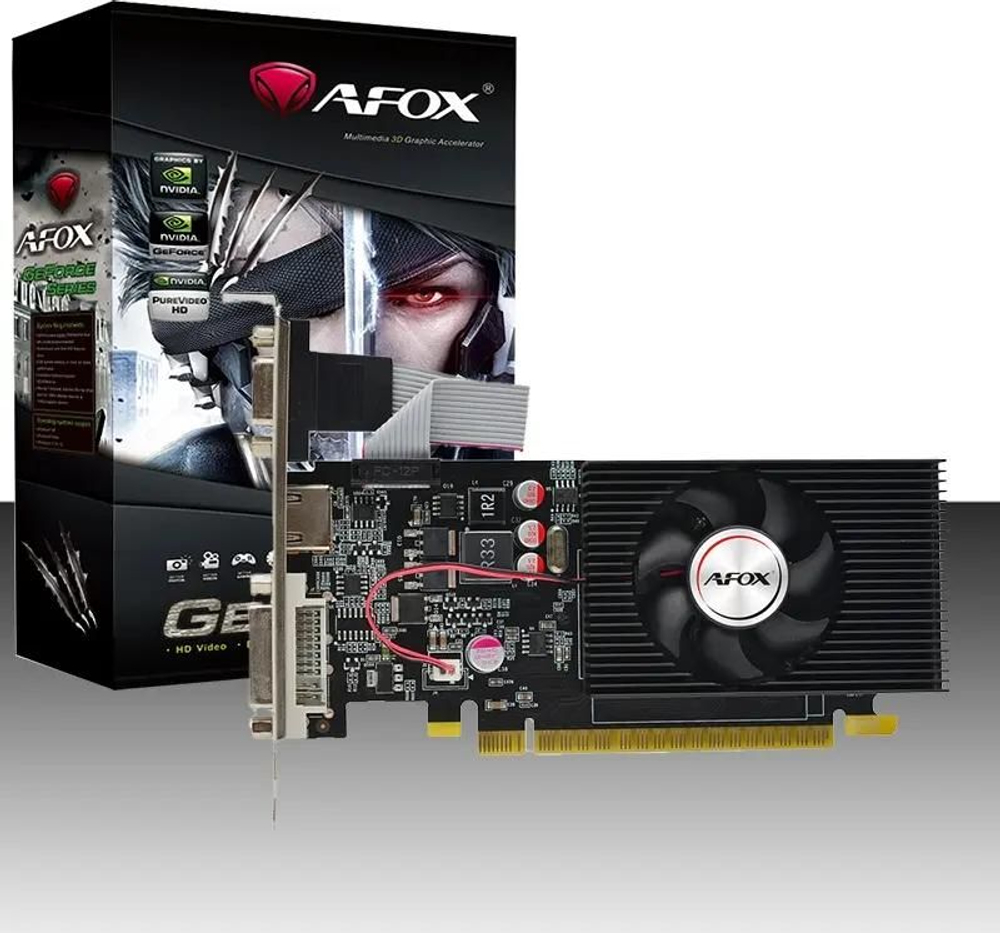 Видеокарта AFOX NVIDIA  GeForce GT 730 AF730 4ГБ DDR3, Low Profile,  Ret [af730-4096d3l5]