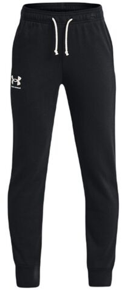 Детские теннисные брюки Under Armour Boys' UA Rival Terry Joggers - black/onyx white
