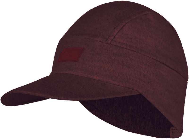 Зимняя шерстяная кепка Buff Wool Fleece Pack Cap Maroon Фото 1