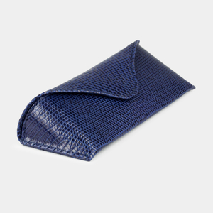 Футляр для очков кожаный vision Vision Ящерица Синий shiny