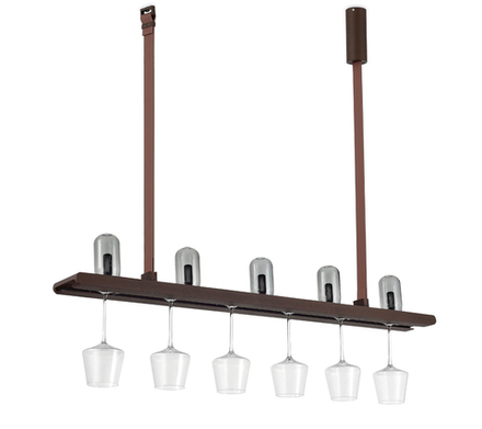 Подвес, 20Вт (LED 5x0, 5Вт+светодиодная лента 17, 5Вт), коричневый