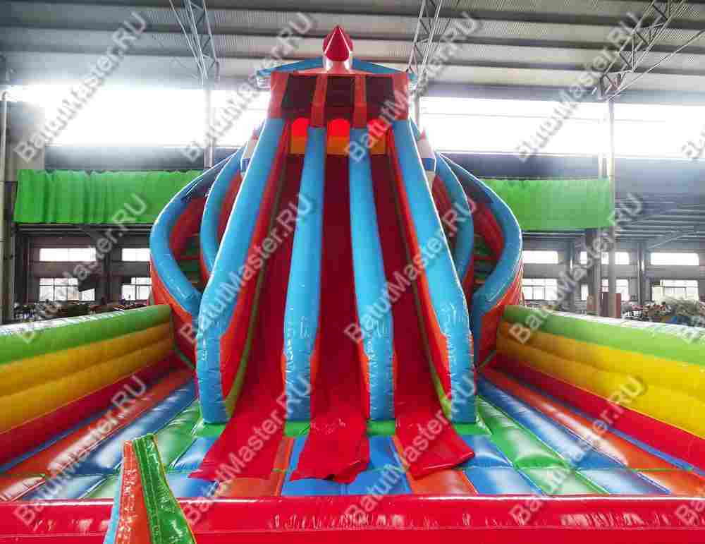 Детский надувной батут-горка "Крутые виражи"