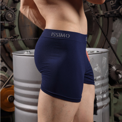 Мужские трусы боксеры синие бесшовные ISSIMO BOXER 211