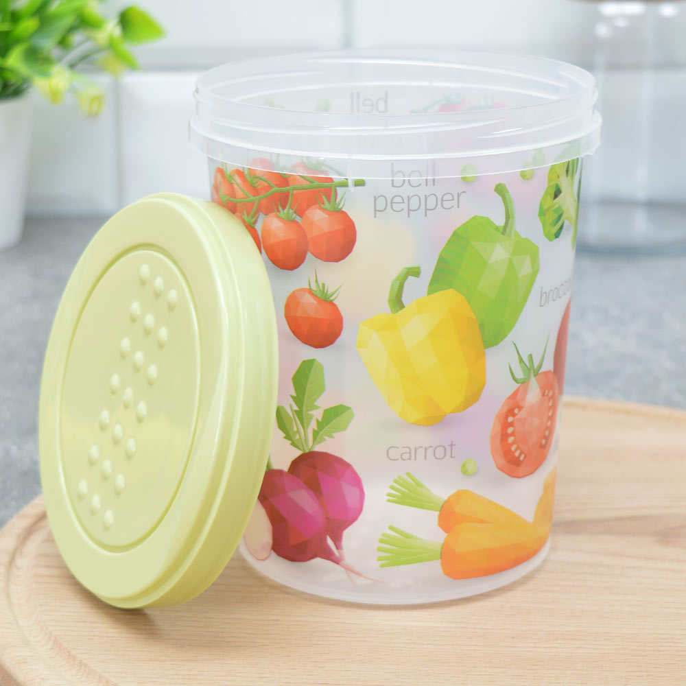 Банка с завинчивающейся крышкой 1,0л с декором (салатовый)