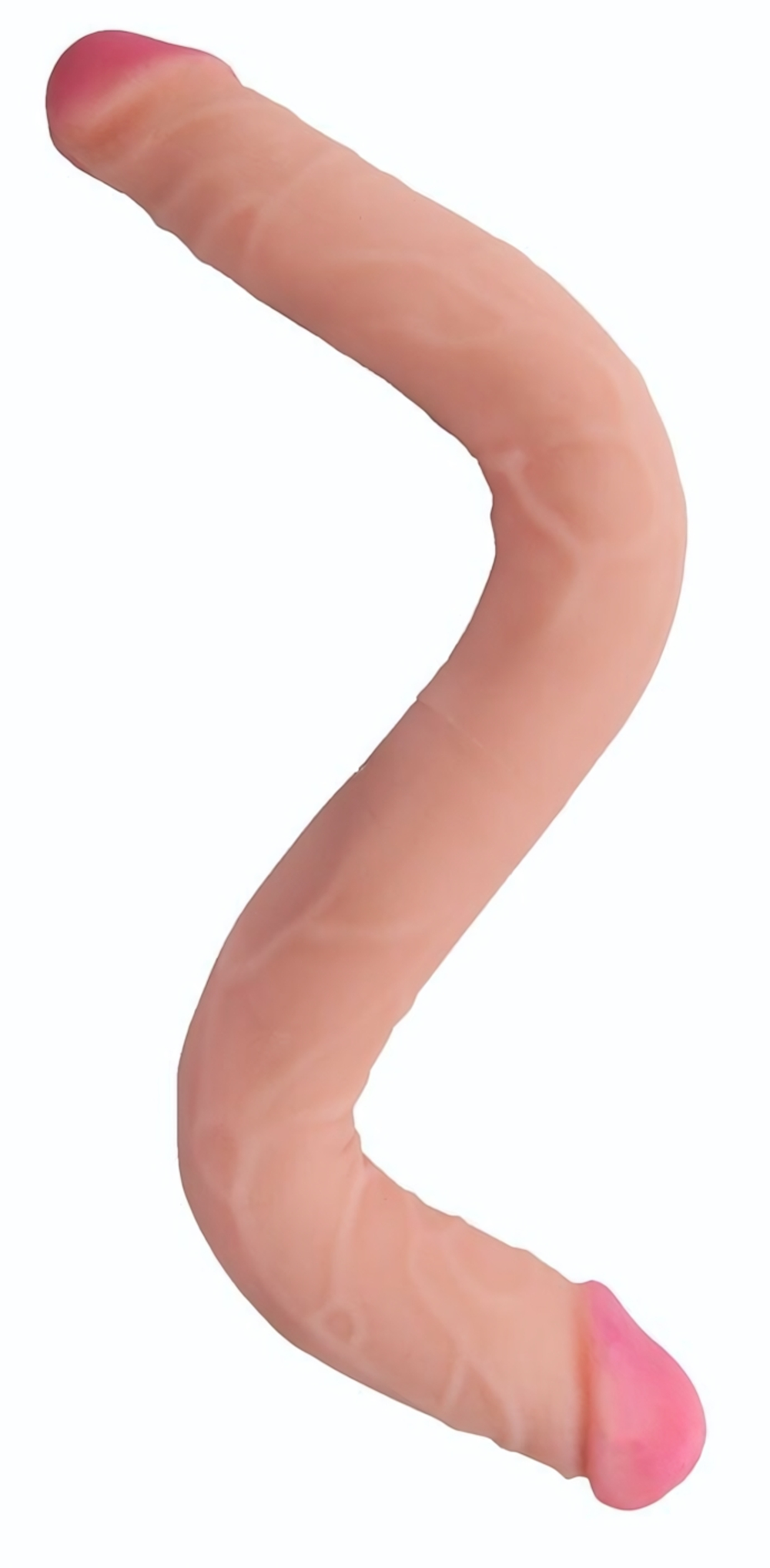 Двусторонний фаллоимитатор FLEX&FIX - 46 см. (Цвет: телесный)