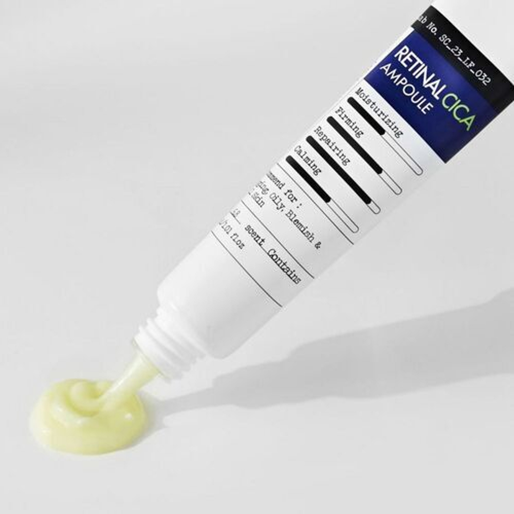 Ампула укрепляющая с ретиналем и центеллой Derma Factory Retinal cica ampoule, 30 мл