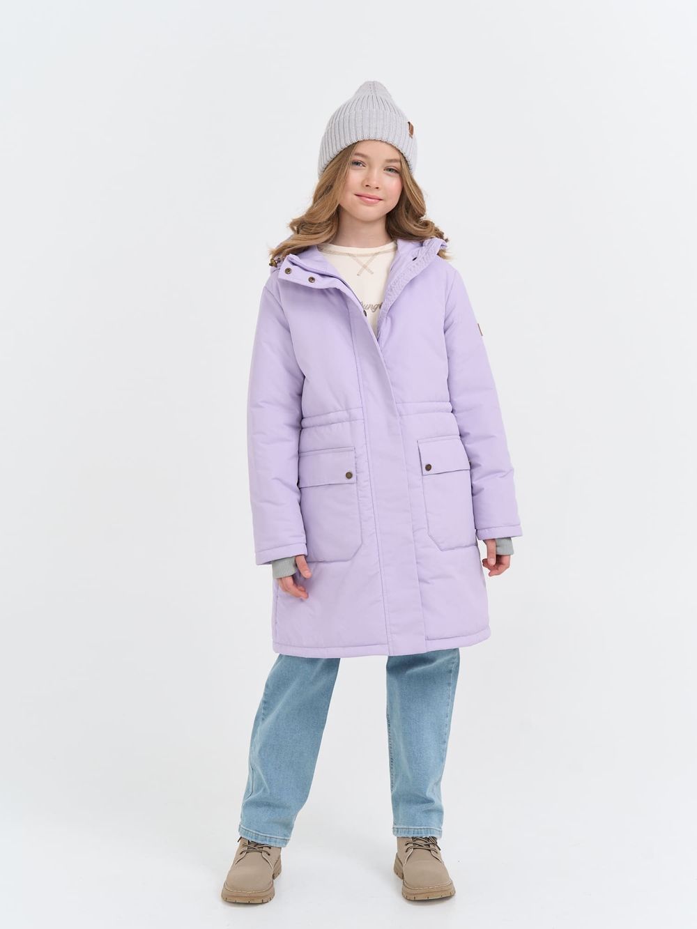 Пальто демисезонное "Лаванда" 7+