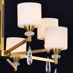 Подвесная люстра ILLUMICO IL5182 IL5182-8PLS-29 BRASS KELTIC