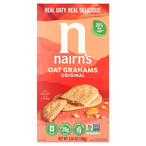 Nairn's, Oat Grahams, без глютена, оригинальный продукт, 160 г (5,64 унции)