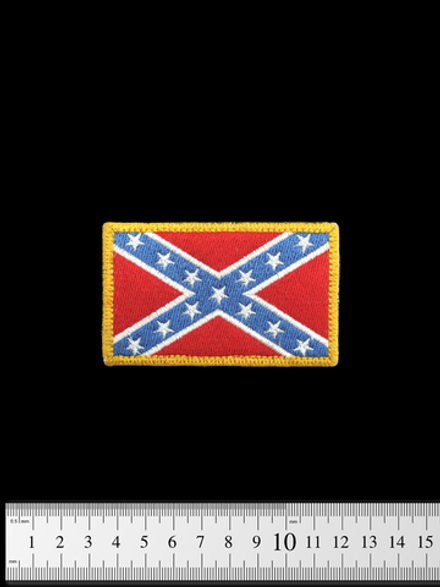 Шеврон Флаг Конфедерации вышивка. Цветной