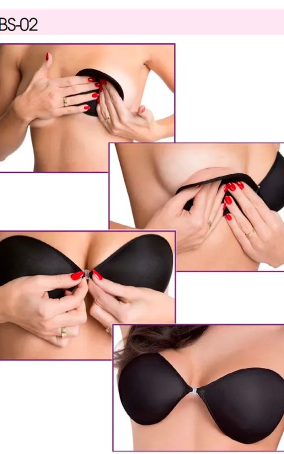 BS-02 Бюстгальтер невидимка тканевый без бретелей