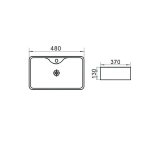 Раковина накладная Royce Casa (RCW-140802WH)
