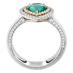 Кольцо с Изумрудом и бриллиантами, R0070-713/1