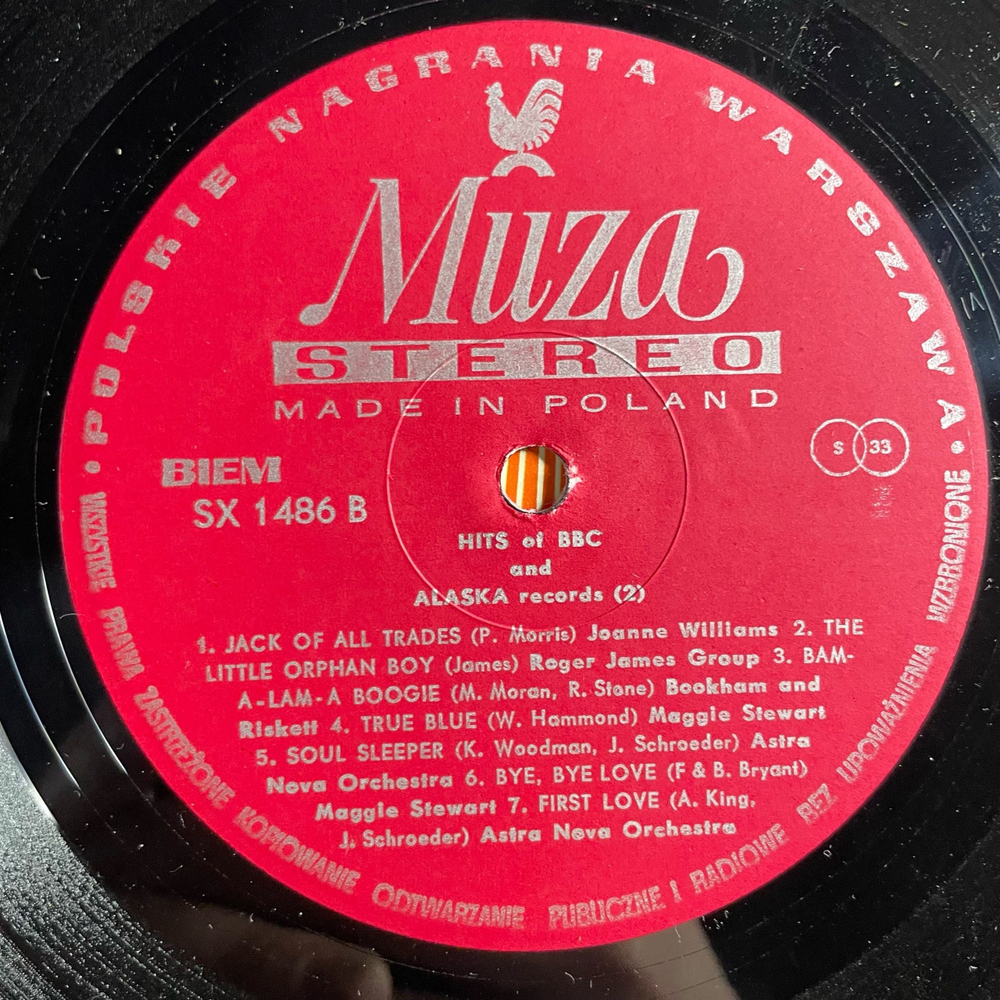 Винтажная виниловая пластинка LP Сборник Hits Of BBC And Alaska Records 2 (Польша 1977)