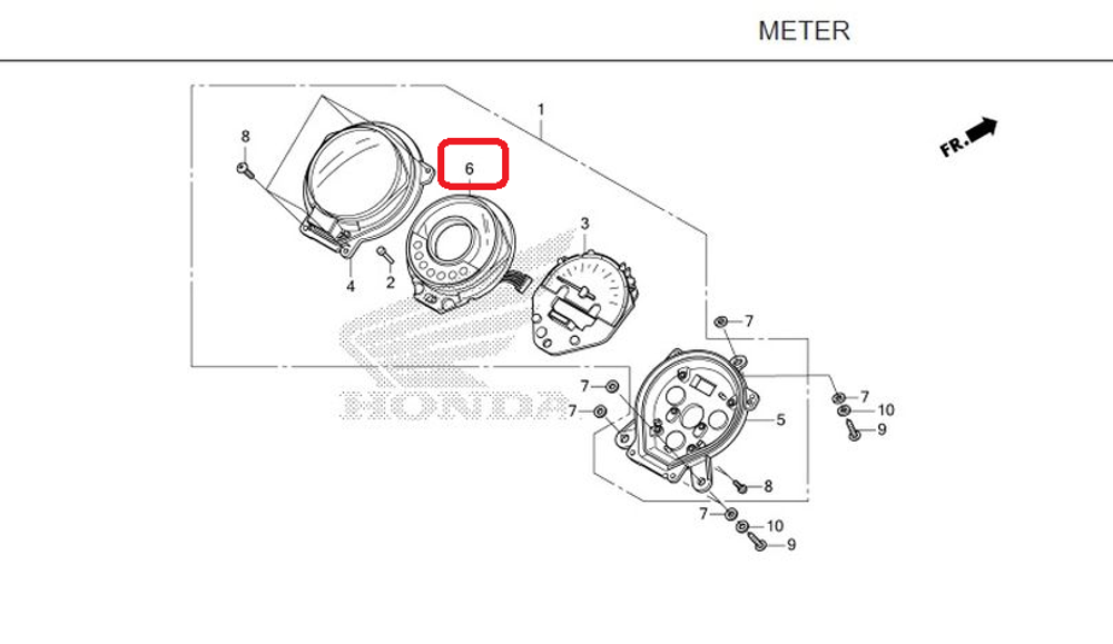 37230-K0G-901. PLATE ASSY., REFLECTING  Honda C125