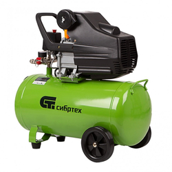 Компрессор воздушный КК-1500/50, 1,5 кВт, 198 л/мин, 50 л, прямой привод, масляный// Сибртех