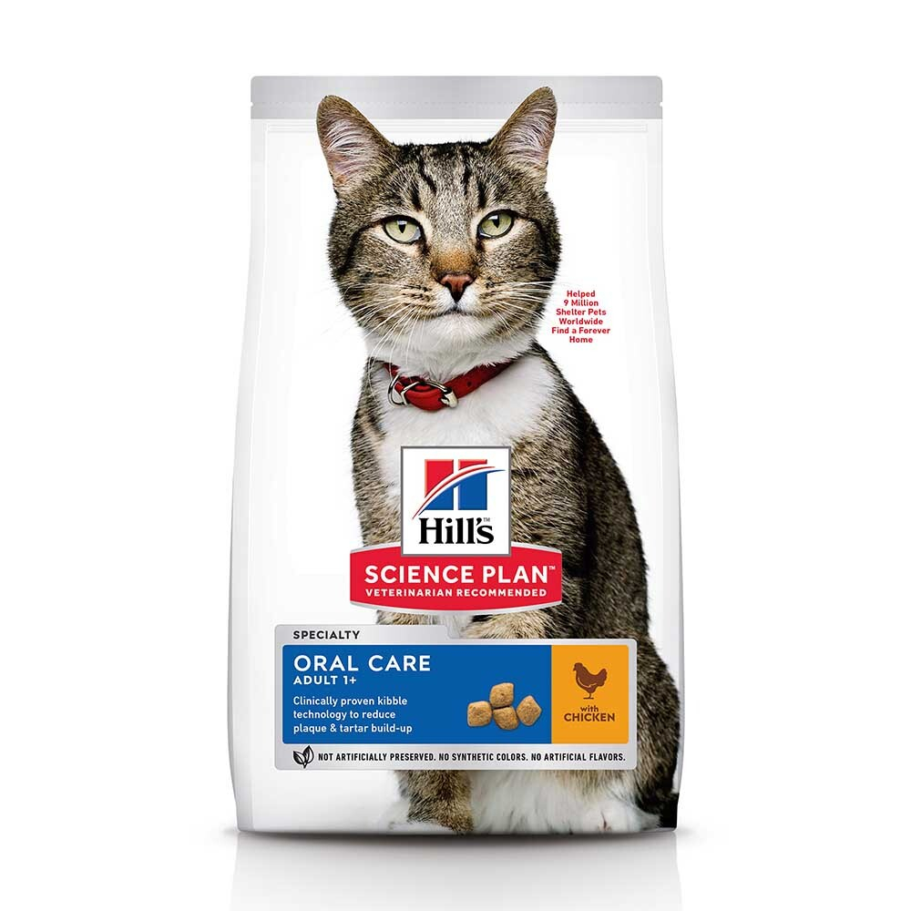 Hill's корм для кошек для ухода за зубами с курицей (Oral Care)