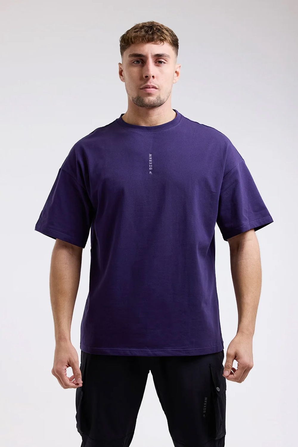 Футболка BOXRAW Lineal Oversized фиолетовая