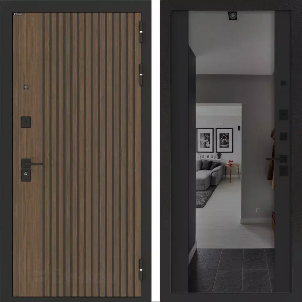 Дверь Входная Бункер BN-02 ФЛЗ-1 с тонировкой Черный кварц, металлическая