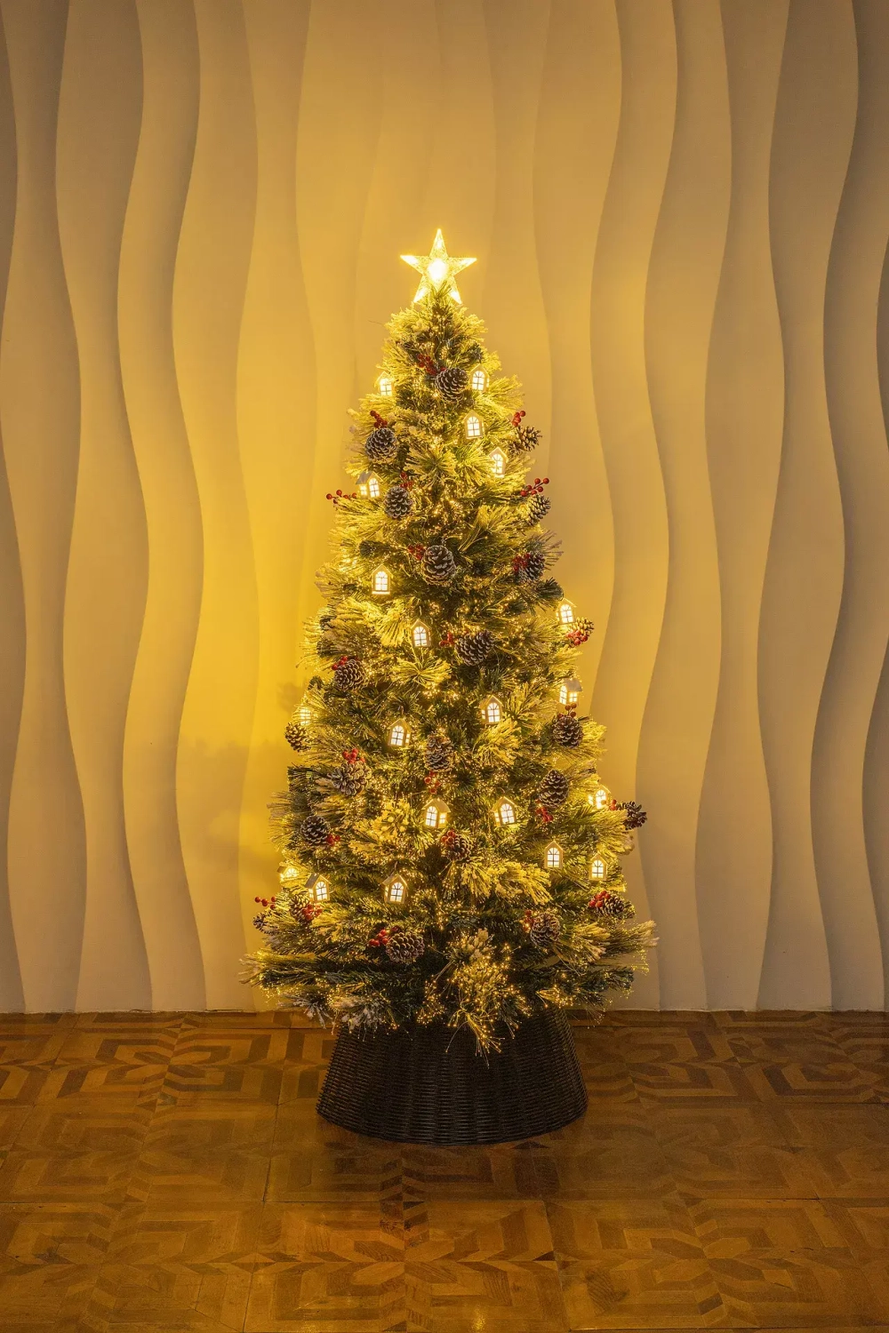 Оптоволоконная елка с LED лампочками Сказочная 240 см., леска+пвх, контроллер (Т2121-240)