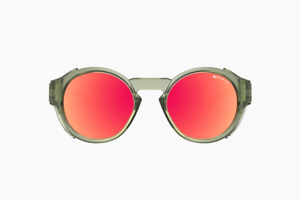 Спортивные очки Demetz Sky-Track / Crystal Green / Matt Black Grey Mirror Red Cat.4