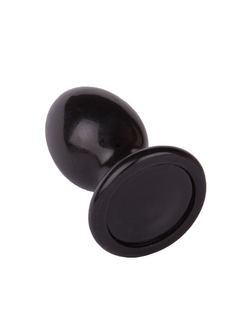 Черный анальный плаг Glide M - 10 см.